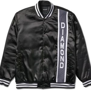 Diamond Supply Varsity Jacket Sz M New Mens coats letterman Button up